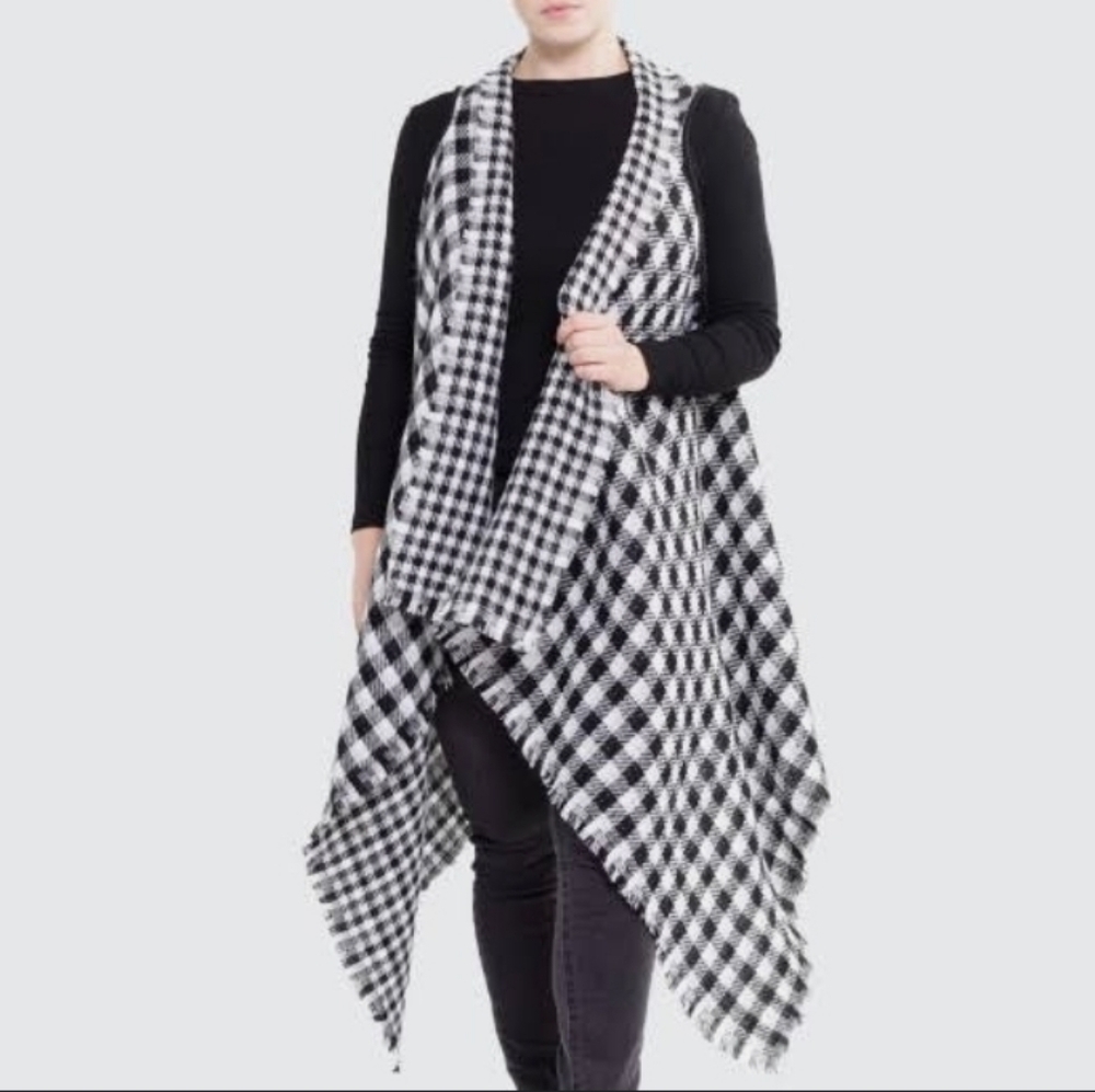 REVERSIBLE CHECKERED BUFFALO VEST BLANKET